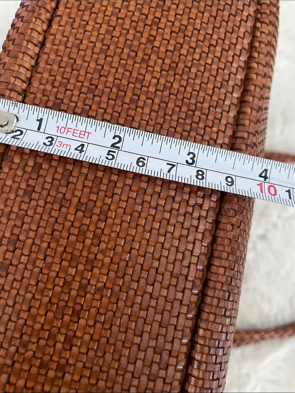 FALOR Brown Woven Leather Shoulder Bag - Picture 16 of 16